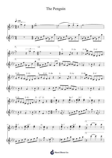 The Penguin Sheet Music by Raymond Scott-Arr.Urrite