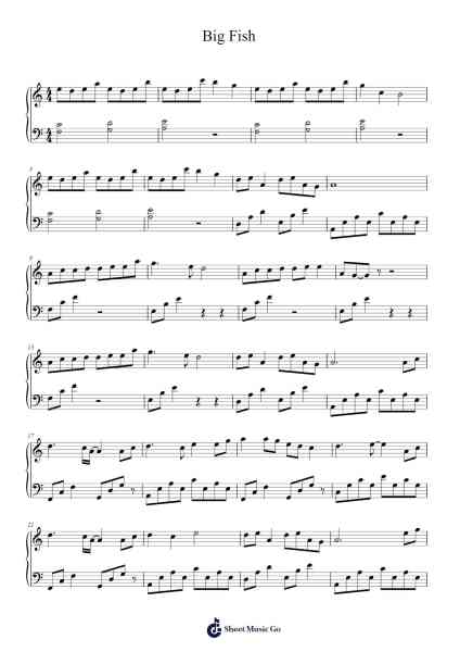 Big Fish Sheet Music by Shen Zhou-Arr.Bulgy Boylebaird