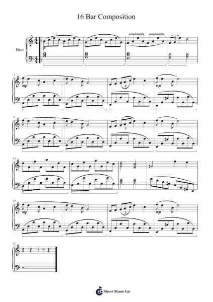 16 Bar Composition Sheet Music by v.galley-Arr.Pumens Faulkgrant