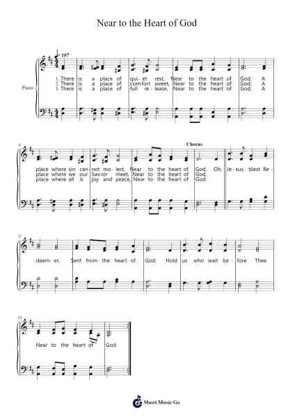 Near to the Heart of God Sheet Music by Cleland Boyd McAfee-Arr.Gemgene