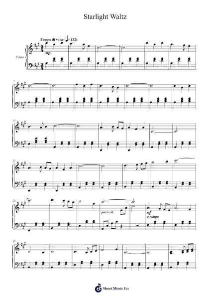 Starlight Waltz Sheet Music by Ronald E. McVey-Arr.Ossweet