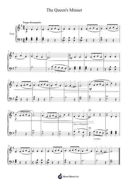 The Queen's Minuet Sheet Music by William Gillock-Arr.Penlith