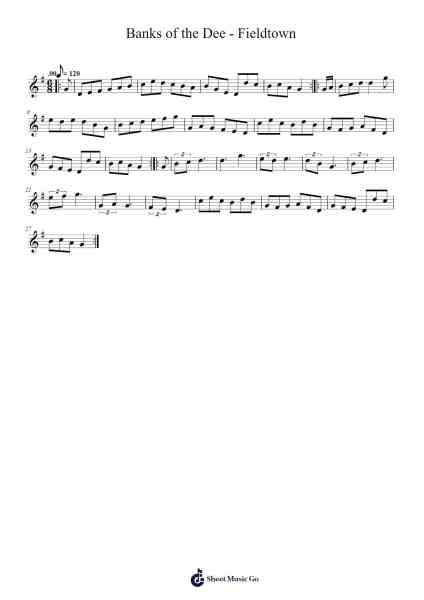 Banks of the Dee - Fieldtown Sheet Music by Sostuart Clarkbin-Arr.Gasper Inlot