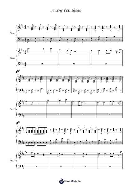 I Love You Jesus 樂譜由 Unknown author - 編曲 Swinria
