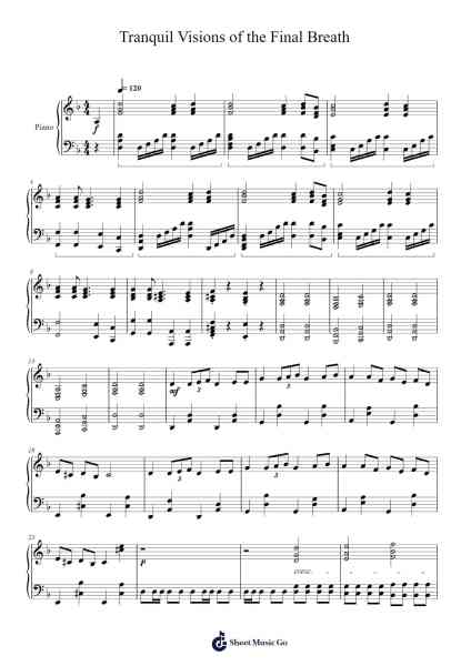 Tranquil Visions of the Final Breath Sheet Music by Matthew Tokheim-Arr.Mondlius