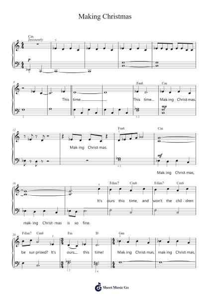 Making Christmas Sheet Music by Danny Elfman-Arr.Hootus