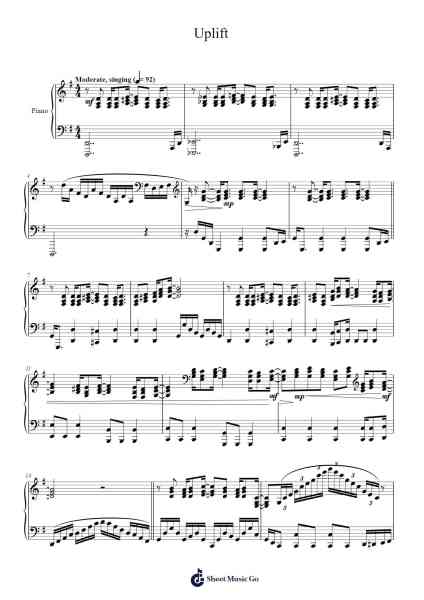 Uplift Sheet Music by Cookeda-Arr.Thadean Chilridge