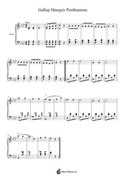Gallop Marquis Posthumous Sheet Music by Frédéric Chopin-Arr.Stanwylde