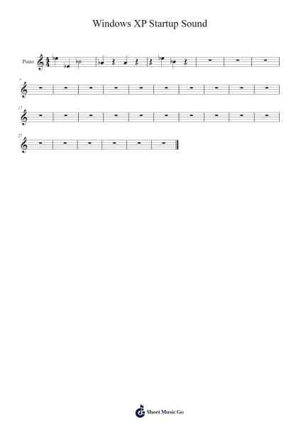 Windows XP Startup Sound Sheet Music by Nanthea Josay-Arr.Nites