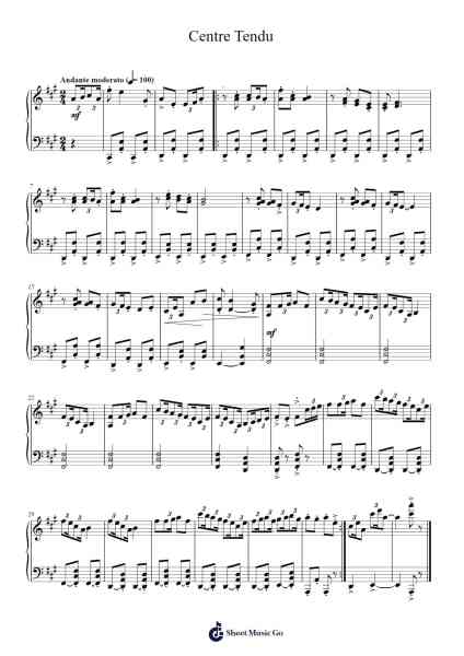 Centre Tendu Sheet Music by Unknown author-Arr.Detio Gemlo