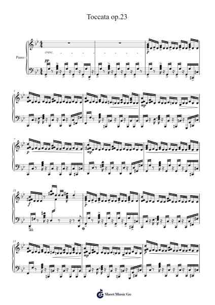Toccata op.23 Sheet Music by Davide Battarino-Arr.Osrias Drewnia