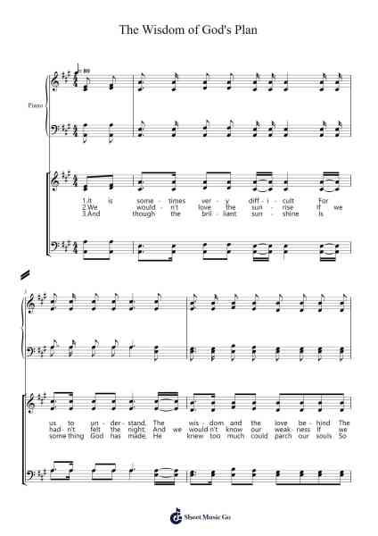 The Wisdom of God's Plan Sheet Music by Otvans Roorhys-Arr.Sufe Hodnions