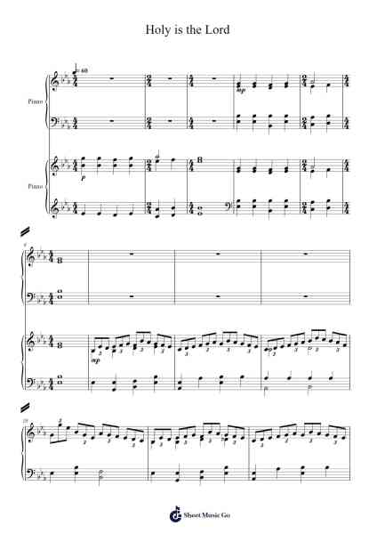 Holy is the Lord Sheet Music by Franz Schubert-Arr.Jackbing Priceliot