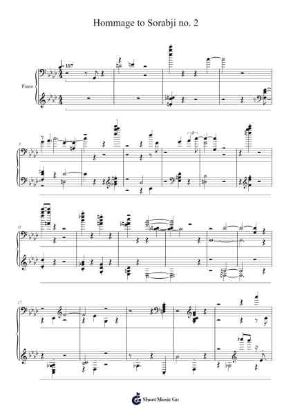 Hommage to Sorabji no. 2 Sheet Music by Filip Dimitrijevic-Arr.Mila