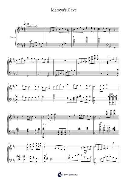 Matoya's Cave - Final Fantasy I Sheet Music by Nobuo Uematsu-Arr.Virwey Bloornid
