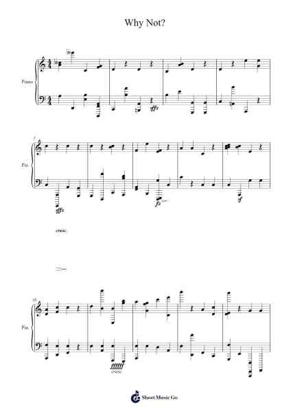 Why Not? Sheet Music by Toholmes-Arr.Urclair