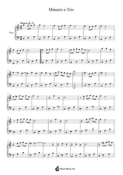 Minueto e Trio Sheet Music by Hedlyn Ramsliet-Arr.Chloekeats