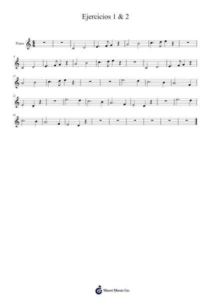 Ejercicios 1 & 2 Sheet Music by Hivid Siglace-Arr.Bilmons Magmeg