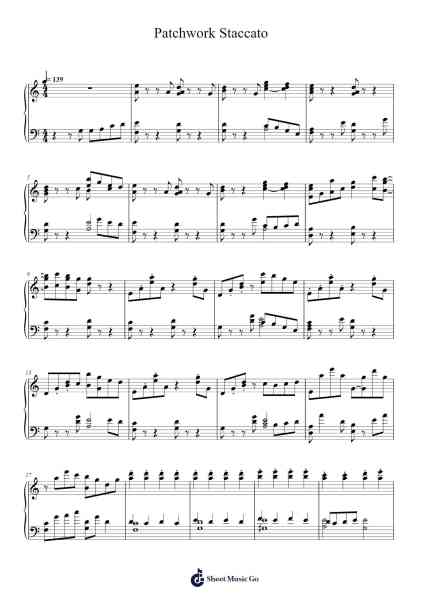 Patchwork Staccato Sheet Music by Toa-Arr.Kelthea