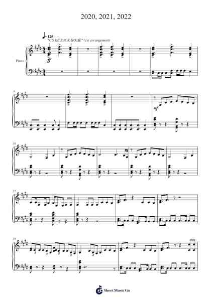 2020, 2021, 2022 Sheet Music by ONEUS-Arr.Sanhan Eipscius