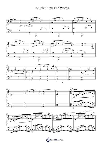 Couldn't Find The Words Sheet Music by John Powell-Arr.Orcolm
