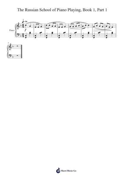The Russian School of Piano Playing, Book 1, Part 1 Sheet Music by The Russian School of Piano Playing, Book 1, Part 1-Arr.Leeles Stoweser