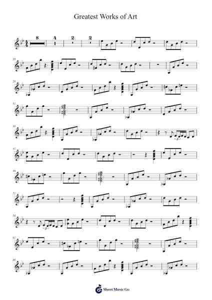 Greatest Works of Art Sheet Music by Jay Chou-Arr.Wano'neil Orn