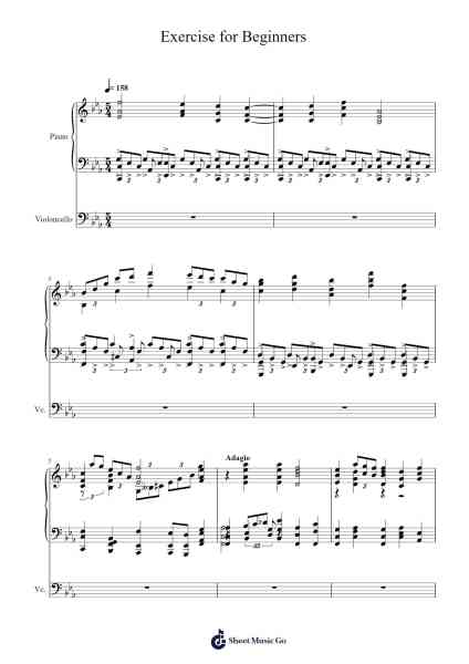 Exercise for Beginners Sheet Music by Milkuk O'Concus-Arr.Morsedric