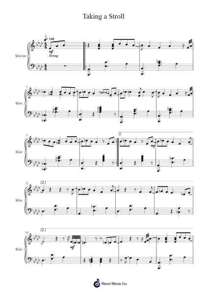 Taking a Stroll Sheet Music by Lilmie-Arr.Fordlome