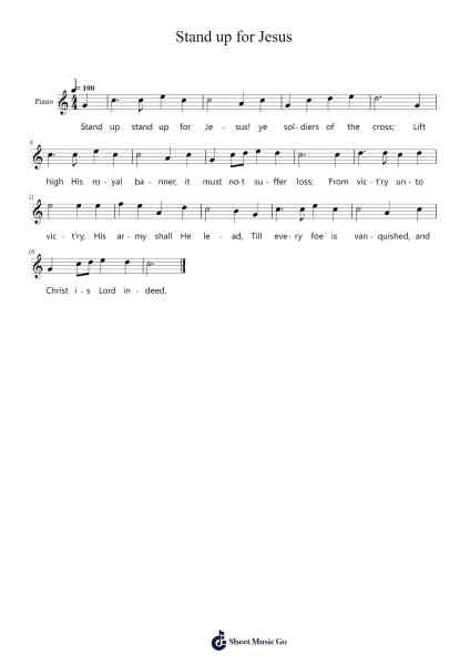 Stand up for Jesus Sheet Music by -Arr.Joedrich