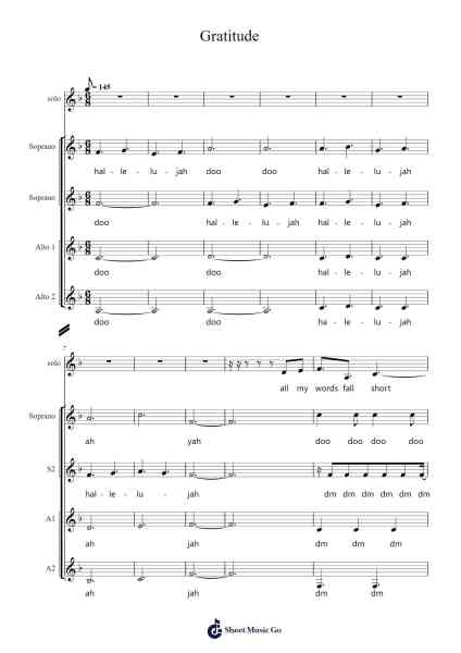Gratitude Sheet Music by Brandon Lake-Arr.Keatssoll