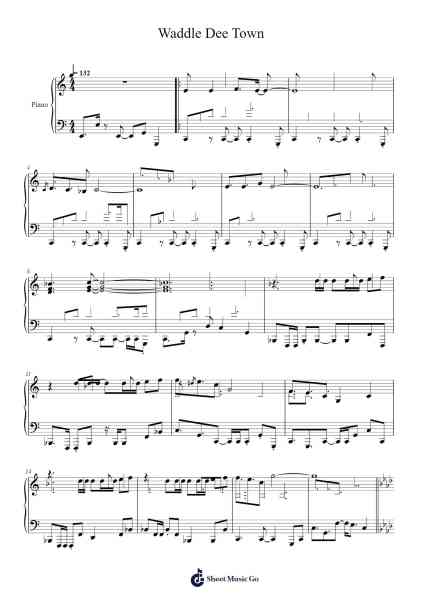 Waddle Dee Town Sheet Music by Hirokazu Ando-Arr.Fagee
