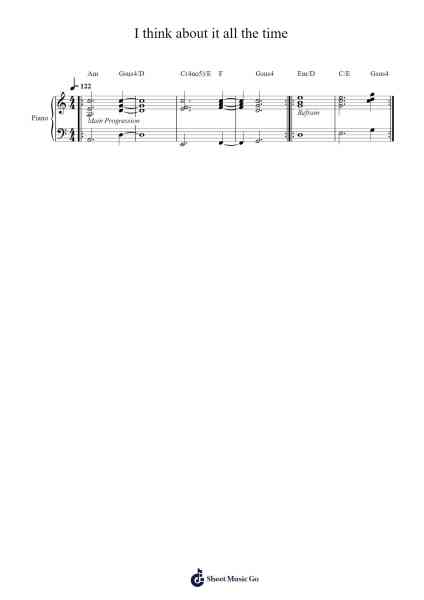I think about it all the time Sheet Music by Charli XCX-Arr.Carlphrey