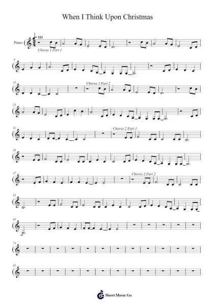 When I Think Upon Christmas Sheet Music by undefined-Arr.Gwenter Stedi