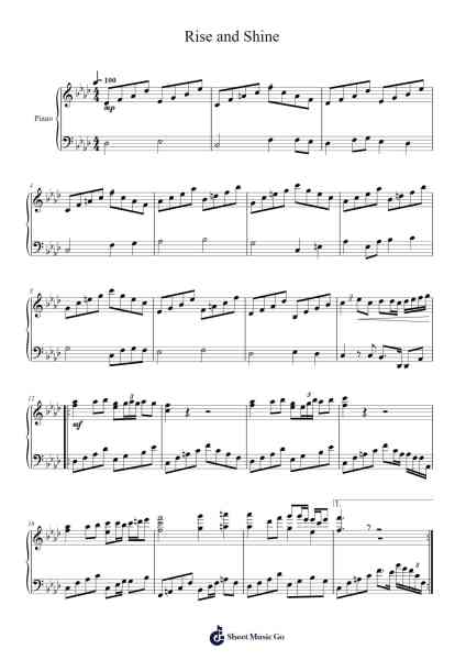 Rise and Shine Sheet Music by one-dan band-Arr.Carlphrey