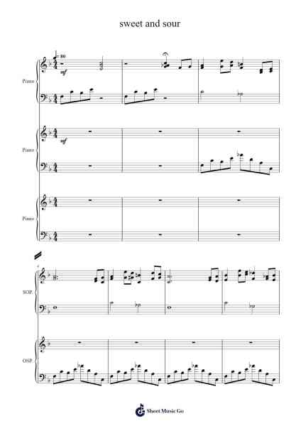 sweet and sour Sheet Music by Copraine-Arr.Pubeth Ledi