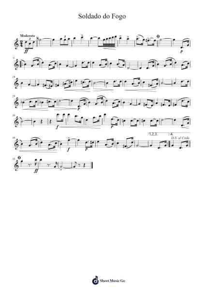 Soldado do Fogo Sheet Music by Antonio Pinto-Arr.Quenram