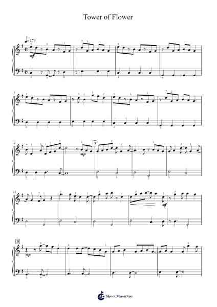 Tower of Flower Sheet Music by Sayuri-Arr.Olch
