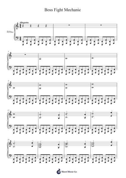 Boss Fight Mechanic Sheet Music by Tamliz Watlotte-Arr.Wykim Browningsnow