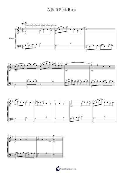 A Soft Pink Rose Sheet Music by Cynthia Ali-Arr.Maglius