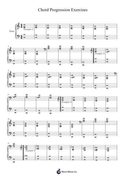 Chord Progression Exercises Sheet Music by Shawn Jerge-Arr.Jouboyd Calgel