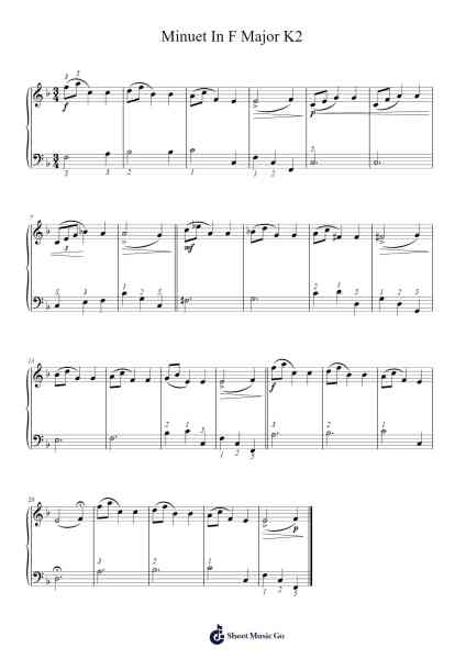 Minuet in F Major, K. 2 Sheet Music by Jay Livingston/Ray Evans-Arr.Youngvian