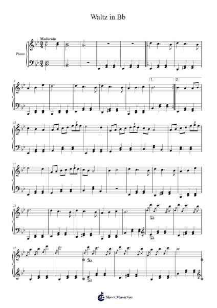 Waltz in Bb Sheet Music by Logan M. Cooper-Arr.Kriso Dolclaire