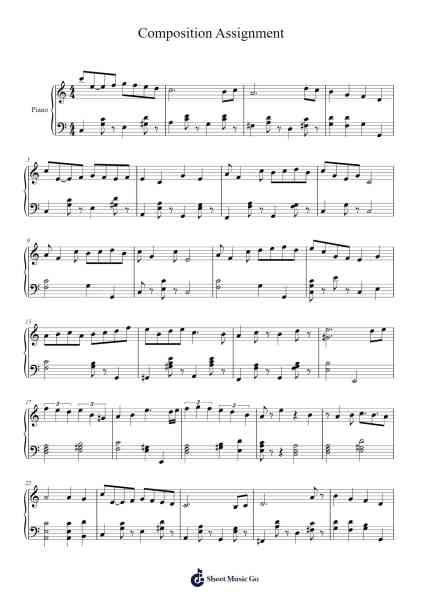 Composition Assignment Sheet Music by Jake Schill-Arr.Tifstal Noelvogt