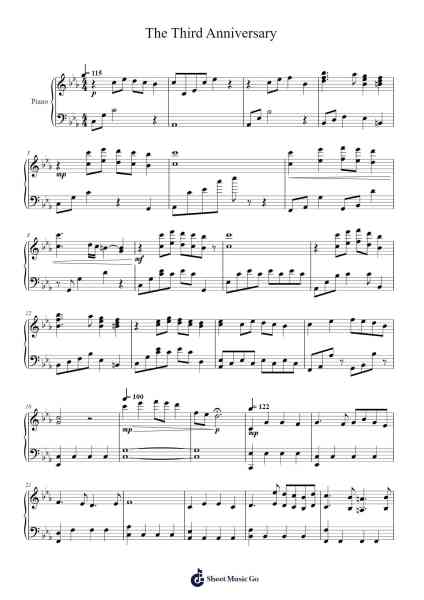 Dancing Line - The Third Anniversary Sheet Music by Dancing Line-Arr.Curwilde Perwin