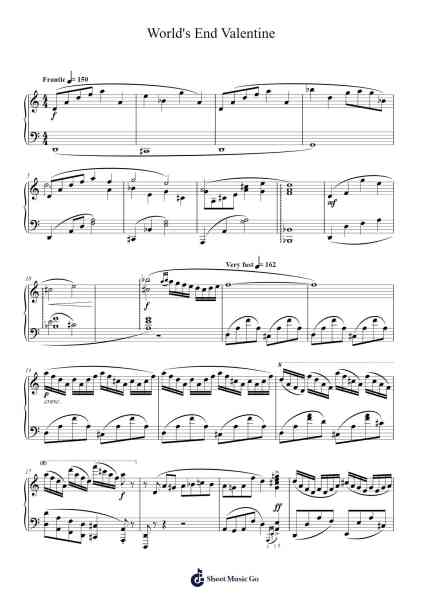 World's End Valentine Sheet Music by Pedro Silva-Arr.Cropenn Brighted