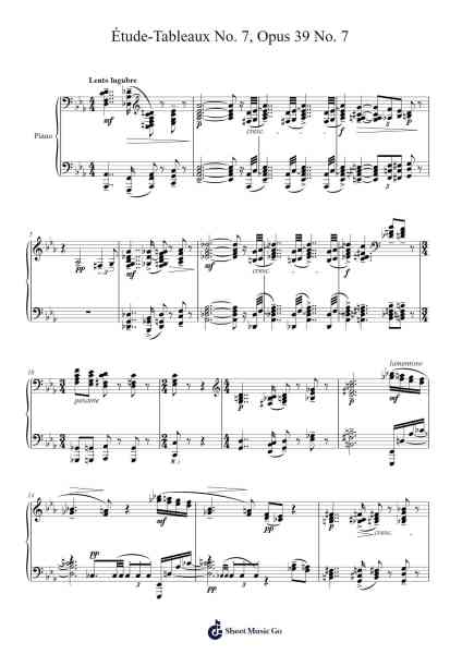 Étude-Tableau in E-flat Minor, Op. 39 No. 7 Sheet Music by Sergei Rachmaninoff-Arr.Rayward