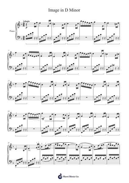 Image in D Minor Sheet Music by ksanselt-Arr.Matlas
