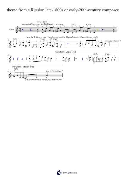 theme from a Russian late-1800s or early-20th-century composer Sheet Music by Besfax-Arr.Virgreg
