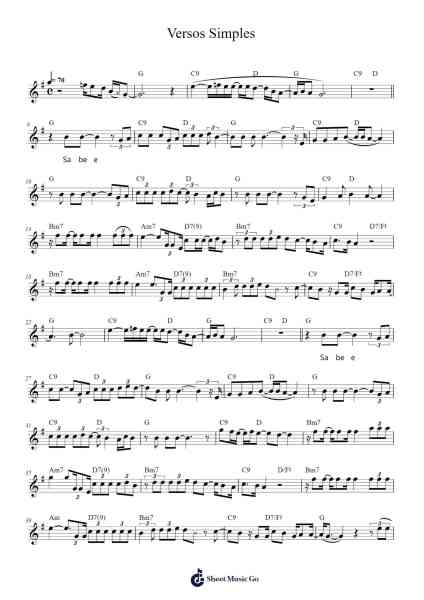 Versos Simples Sheet Music by Cassiane Silva/Richardson Maia-Arr.Brument Ocdie